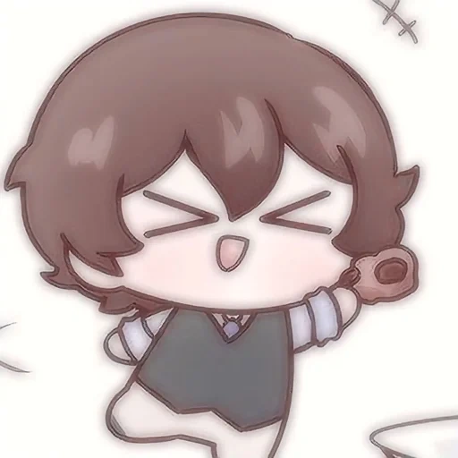 chibi, dazai chibi, chibi cute, anime cute, dadzai osamu chibi