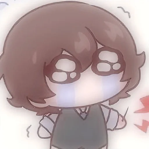 chibi, taizai chibi, anime yang lucu, taizizhi chuya chibi, dazai osamu chibi