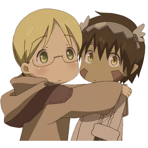 made in abyss, telegram stickers, made in abyss 10 tom tom, stickers, created in the abyss of rico and reg