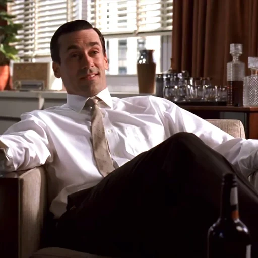 habitación, pañero, gente demente, john hamm, don draper