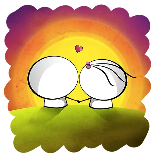 gambar lucu cinta, stiker, love drawing, stiker untuk satu tahun hubungan, gambar hari valentine