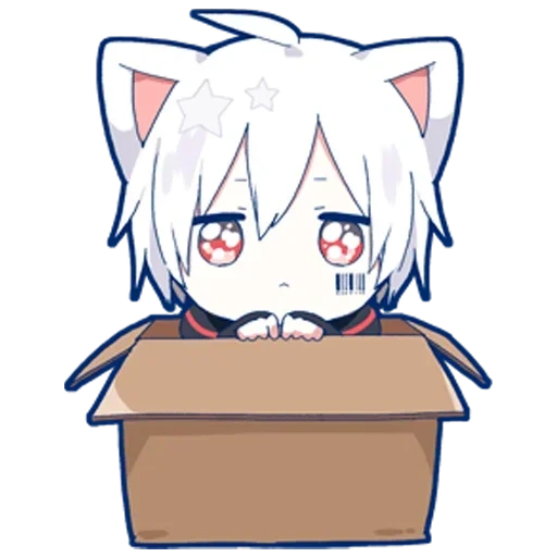 gambar anime, mafumafu neko, tidak ada mafumafu, chibi mafumafu, karakter anime