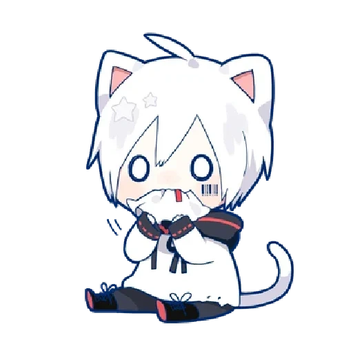 anime algunos, chibi de mafumafu, mafumafu neko, sin mafumafu