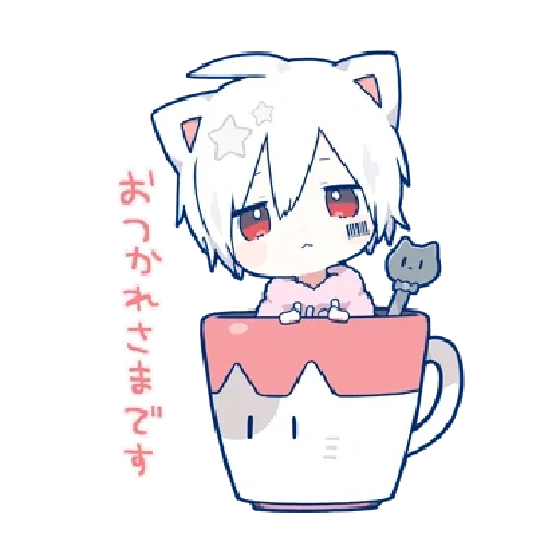 mafumafu, mafumafu chibi, mafumafu neko, desenhos fofos de chibi