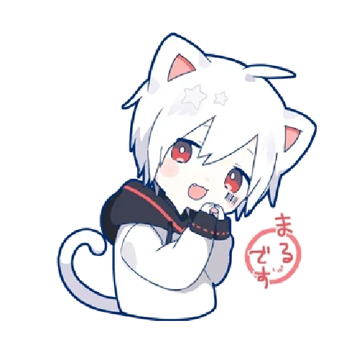 mafumafu, chibi mafumafu, mafumafu neko, anime mafumafu