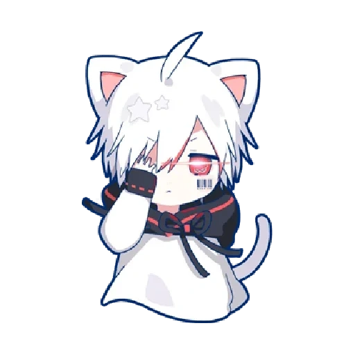 mafumafu, chibi de mafumafu, mafumafu neko, sin mafumafu