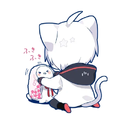 anime neko, mafumafu neko, mafu mafu chibi, mafumafu anime, anime kawai neko