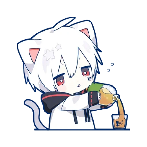 mafumafu, chibi mafumafu, mafumafu neko, mafumafu chibi tanpa latar belakang