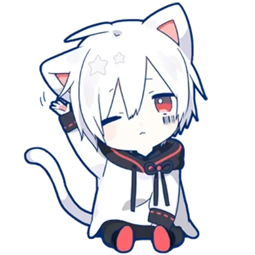 mafumafu, mafumafu neko, ma fu ma fu chibi, ma fu ma fu chibi, anime kawai neko