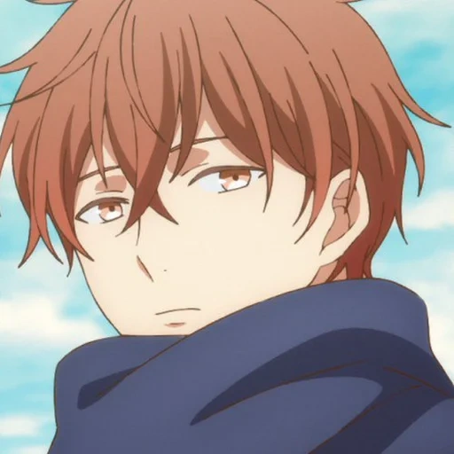 sato mafuyu, anime boy, anime boy, ma fuyu's sadness, anime character boy