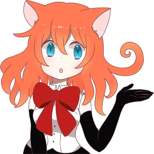 аниме, cat girl, magic cat