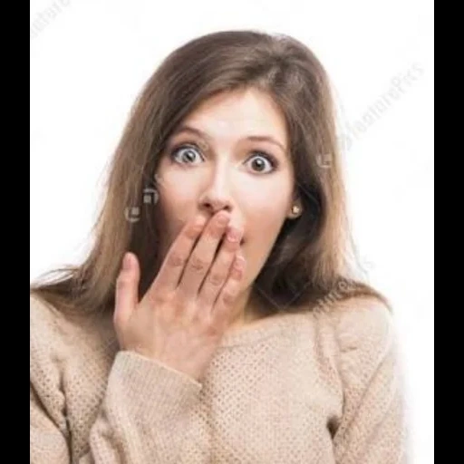 woman, thinking woman, a surprised girl, two girls are surprised, girl surprise portrait