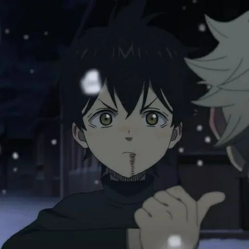 trèfle noir, personnages d'anime, yuno trèfle noir, jeune trèfle noir anime, black clover saison 2 episode 1