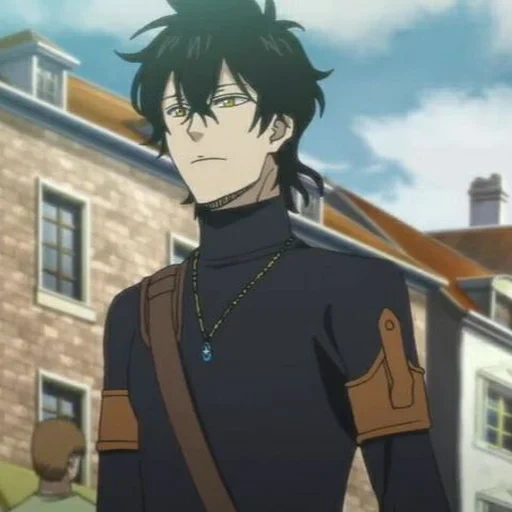 semanggi hitam, karakter anime, uno trifoliate hitam, anime hitam semanggi empat daun, youno anime black clover