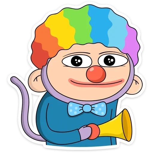 clown, ramses, pepe clown, the head of the clown, monkey mikey