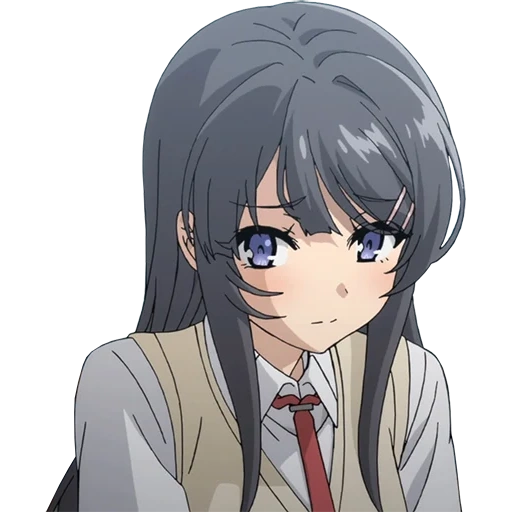 menina anime, personagem de anime, sakura shimei, seishun buta yarou, seishun buta yarou wa bunny