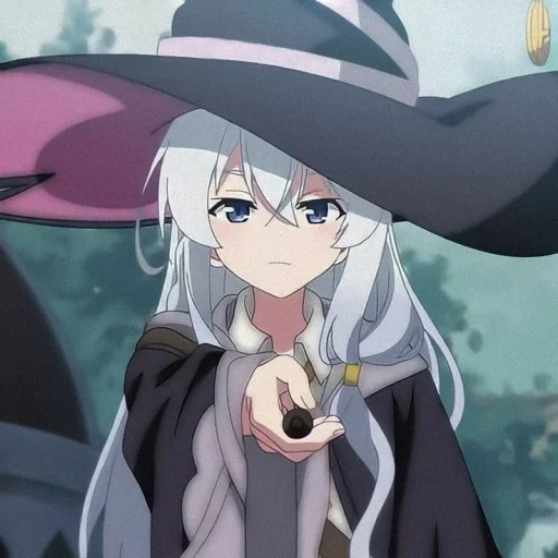 penyihir anime, anime elaine, gadis anime, karakter anime, elaine anime witch