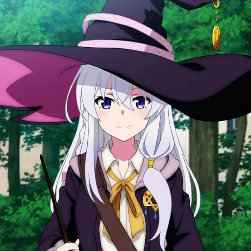 penyihir anime, penyihir elaine, karakter anime, majo no tabitabi, elaine anime witch