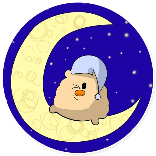 lune, moon, moutons de lune, le bébé dort dans la lune, illustration de la lune