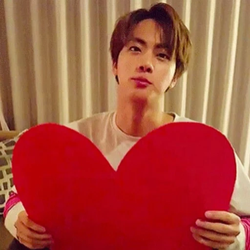 bts jin, kim sokjin, coeur jin bts, kim sokjin heart, kimoskoszhin avec des cœurs