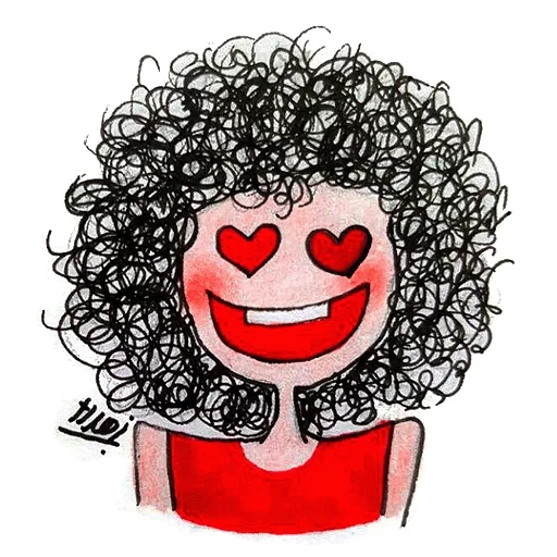 girl, curly hair, girl with curly hair, girl pattern with curly hair