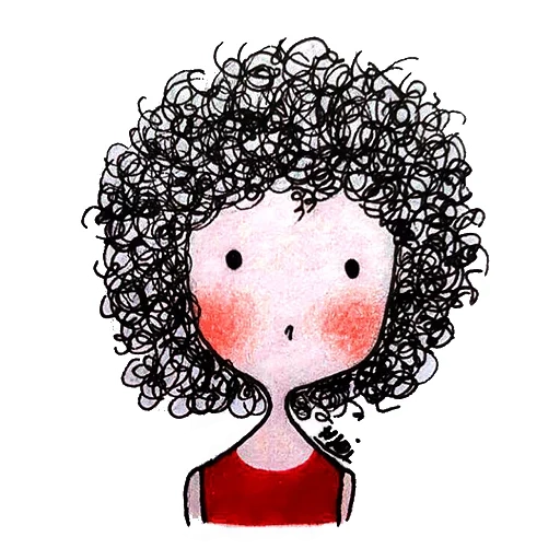 girl, curly hair, curly hair, girl with curly hair, girl pattern with curly hair