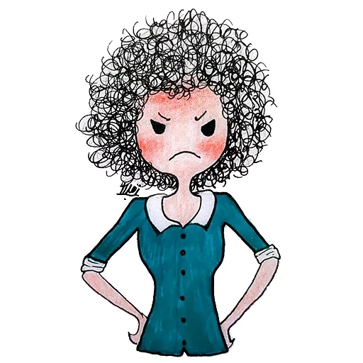 curly hair, girl with curly hair, girl pattern with curly hair, illustration of girls with curly hair