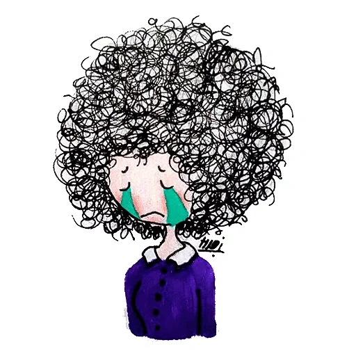 chica, curly, el pelo está rizado, una chica rizada