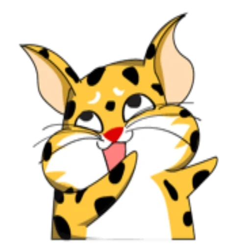 lynx, cats, koshki serval, cartoon bobcat, fuli à imprimé guépard