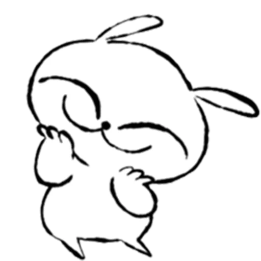 lapin, dessins, clipart, dessins mignons, sourit les lièvres tuzki