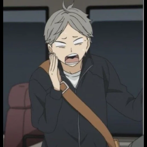 anime, mèmes d'anime, anime drôle, visage de mème d'anime, sugawara koushi stills