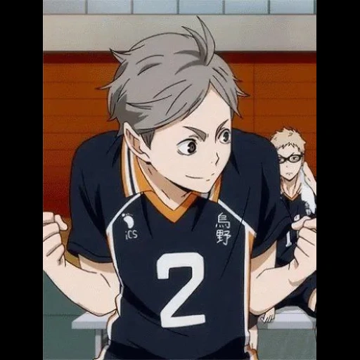 haikyuu, sugawara, tanto sugihara, sugawara volleyball, sugawara cartoon volleyball