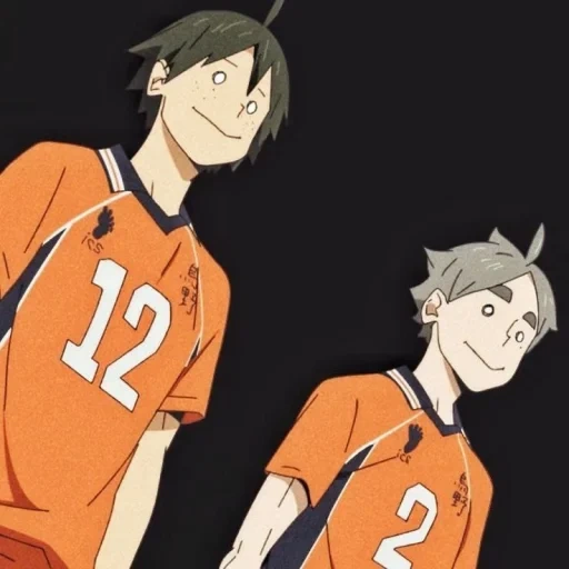 haikyuu, anime volleyball, hai ku volleyball, sugawara anime volleyball, tadashi yamaguchi sugawara