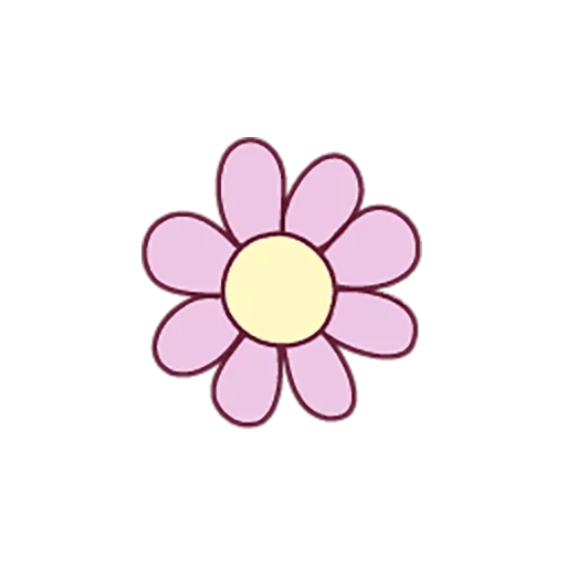 flor, la flor de icono, flor rosa, flores pequeñas, dibujos animados de manzanilla rosa