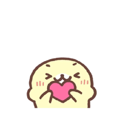 chat, clipart, milk mocha bear, the heart is sticker, mamegoma pitter-patter hearts