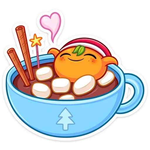 lovely, tangerines, the objects of the table, christmasgingy, stickers kawaii delicious
