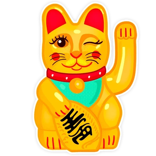 maneki-neko, cat cinese, cat manki è alcuni, il gatto è dorato, souvenir gatto mano-nako colore oro