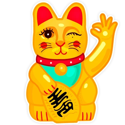 manek, maneki-neko, cat manki è alcuni, il gatto è dorato, souvenir gatto mano-nako colore oro