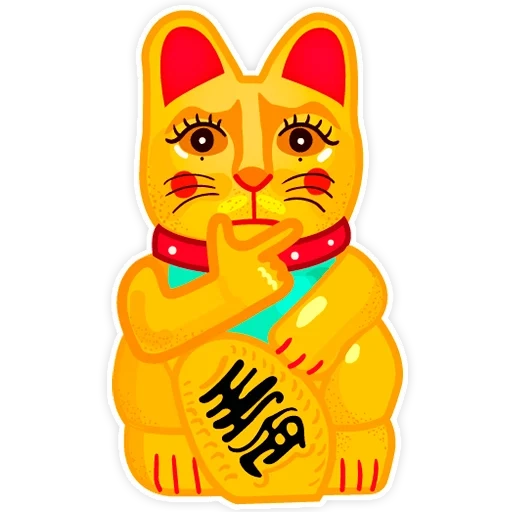 manek, maneki-neko, kucing itu emas, maneki-neko asli, suvenir cat manei-nako color gold