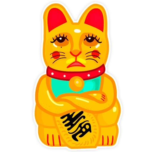 manek, maneki-neko, il gatto giapponese manki non lo è, il gatto cinese manki non lo è, souvenir gatto mano-nako colore oro