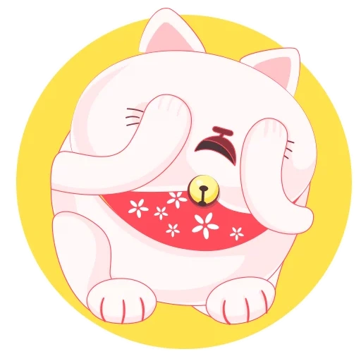 manki some, a cheerful cat, maneki neko cat, lovely pixel cats