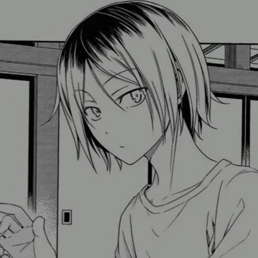 figure, cartoon cartoon, anime picture, cartoon character, manga volleyball kenma