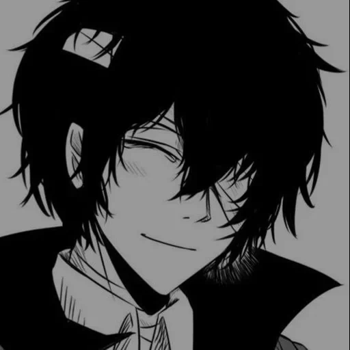 osamu dazai, anime boy, ozaiji, dark anime, cartoon character