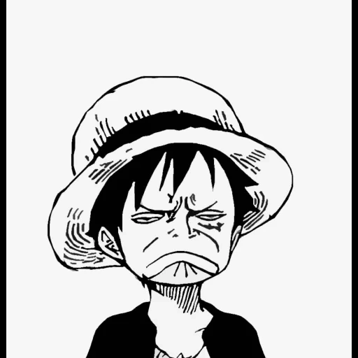 luffy, лицо луффи, манки д луффи, луффи ван пис, луффи ван пис черно белый