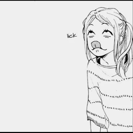 animation, figure, anime sketch, anime smile sketch, anime girlfriends sketch