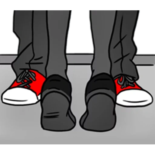 espacement, chaussures, chaussettes, manga couple, couple in love