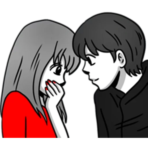 рисунок, manga couple, couple in love, манга персонажи, влюбленных бесплатно аниме