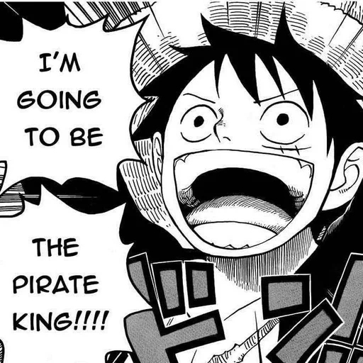 van pease, mankey de luffy, manga van pease, mango one piece, luffy will become the king of pirates