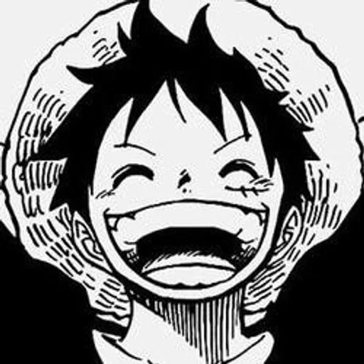 luffy, mankey de luffy, luffy smiling cartoon, luffy van pease black and white, luffy smiles in black and white
