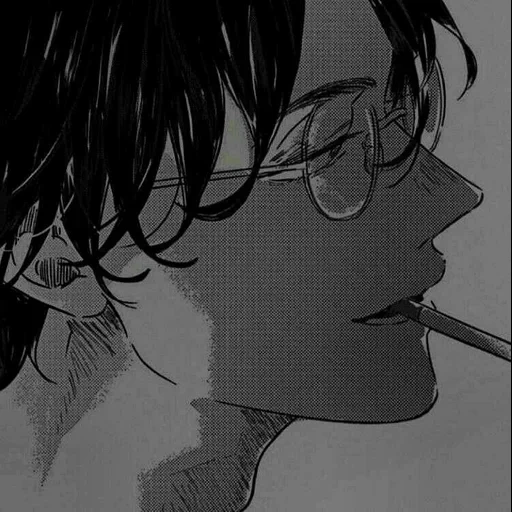 anime, manga, imagen, manga de anime, chico de anime con un cigarrillo